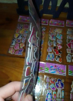 Дитячі наліпки для дівчаток наклейки поні, принцеси, пеппа,  фрозен3 фото