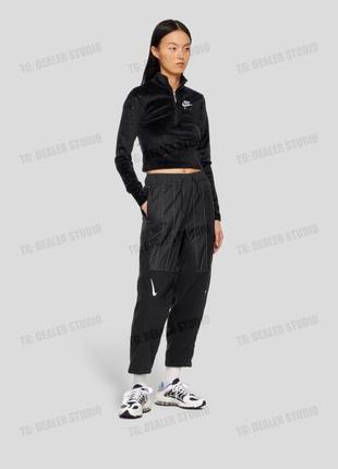 Жіночі спортивні штани фліс нейлон nike sportswear womens swoosh plush pants2 фото
