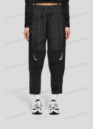 Жіночі спортивні штани фліс нейлон nike sportswear womens swoosh plush pants3 фото