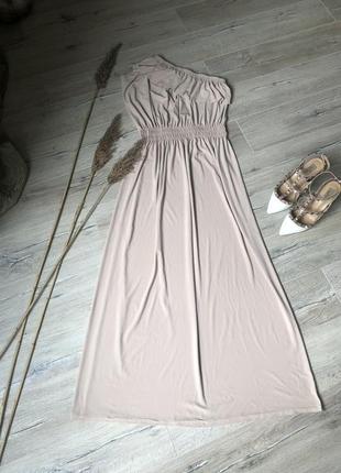 Платье в пол на одно плечо1 фото