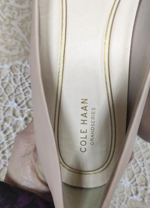 Cole haan grnd ambtn wdg 55mm  шкіра, рожеві нюдові "човники" на каблуку6 фото