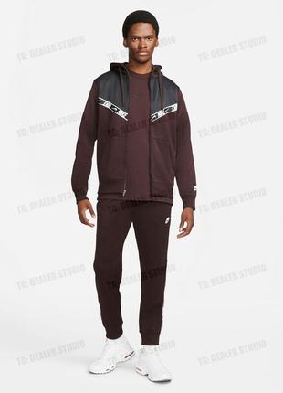 Чоловіче худі на блискавці nike nsw repeat pk fz hoodie brown2 фото