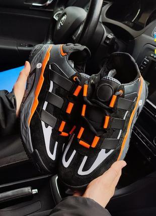Мужские кроссовки adidas niteball черные с оранжевым1 фото