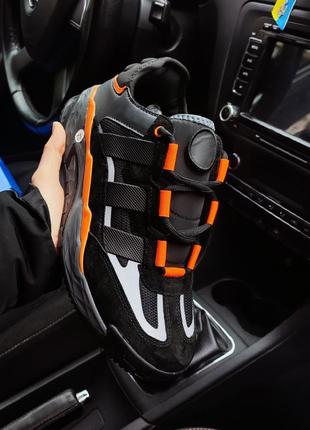 Мужские кроссовки adidas niteball черные с оранжевым3 фото
