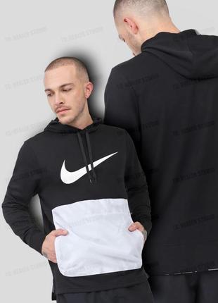 Мужское худи для тренировок nike dri-fit sport clash black hoodie