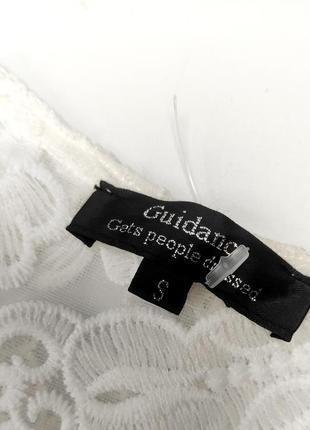 Пиджак женский жакет белого цвета кружевной с камнями от бренда guidance s7 фото