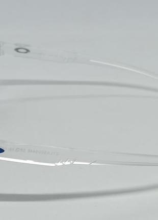 Окуляри в стилі oakley чоловічі сонцезахисні блакитні дзеркальні поляризовані в прозорій оправі4 фото