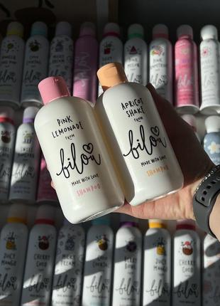 Шампунь та кондиціонер для волосся жіночий білоу bilou shampoo pink lemonade apricot shake1 фото