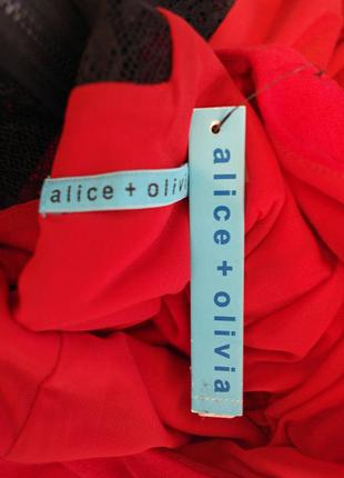 Alice olivia красное платье с коротким рукавом us104 фото