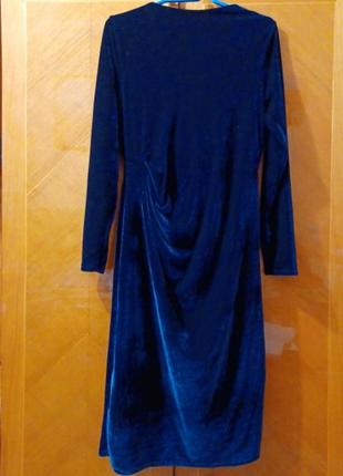 Новое изысканное бархатное велюровое платье на запах р.14 /42 от monsoon2 фото