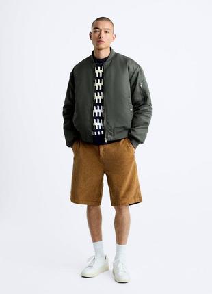 Крутой бомбер zara - л - на м, л4 фото
