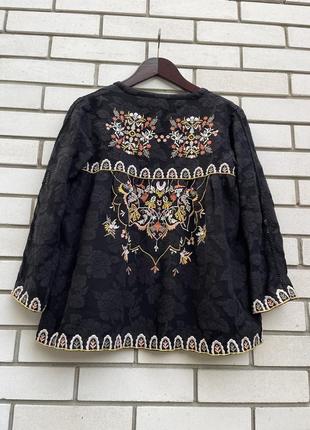 Жакардовий кардиган, кімоно з вишивкою, без застібки topshop