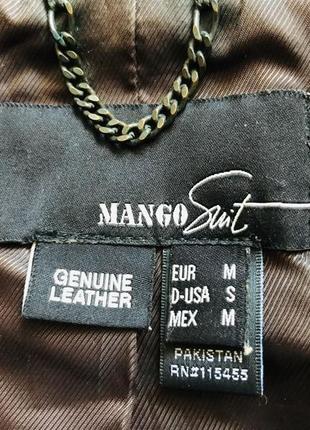 Натуральная кожаная куртка mango6 фото