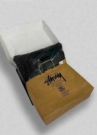 Худи stussy чорное/белое