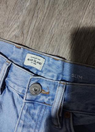 Мужские джинсы / river island / штаны / брюки / мужская одежда / чоловічий одяг / светло-синие джинсы2 фото