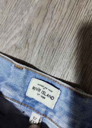 Мужские джинсы / river island / штаны / брюки / мужская одежда / чоловічий одяг / светло-синие джинсы4 фото
