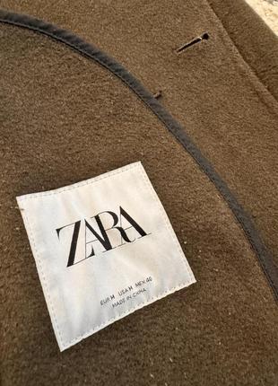 Стильное шерстяное пальто zara wool coat8 фото