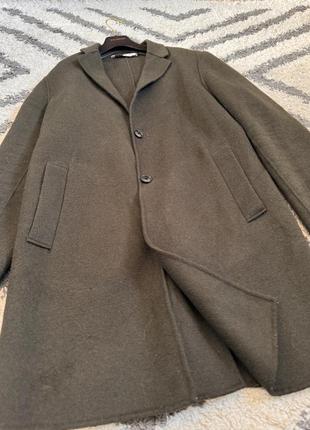Стильное шерстяное пальто zara wool coat6 фото