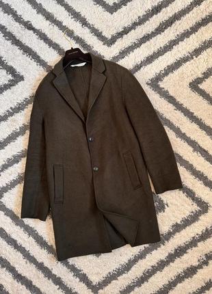 Стильное шерстяное пальто zara wool coat2 фото