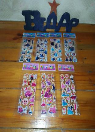 Дитячі наліпки для дівчаток наклейки поні, принцеси, пеппа,  фрозен5 фото