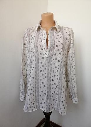 Тонкая хлопковая блуза