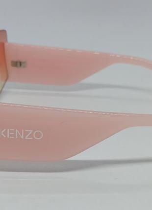 Окуляри в стилі kenzo жіночі сонцезахисні маска рожево помаранчеві з градієнтом4 фото