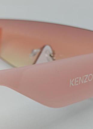Окуляри в стилі kenzo жіночі сонцезахисні маска рожево помаранчеві з градієнтом8 фото