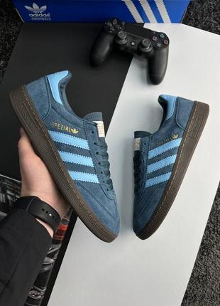 Мужские кроссовки adidas spezial navy blue1 фото