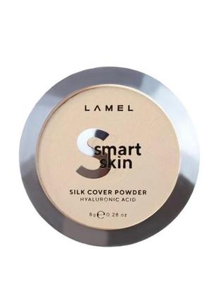 Нова компактна пудра для обличчя lamel make up smart skin  4011 фото