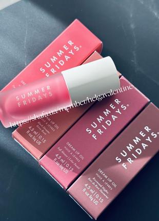 Новинка❤️ summer fridays dream lip oil for moisturizing sheer coverage масло для губ, маселка для губ1 фото