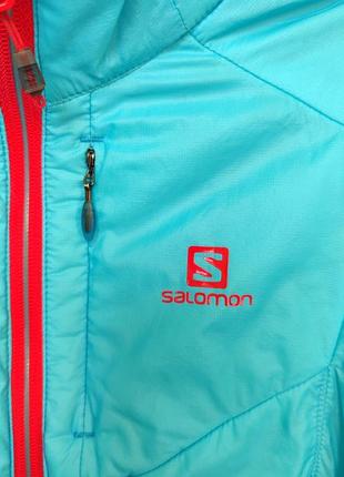 Нежный приятный женский микропуховик salomon advanced skin warm primaloft micro down jacket8 фото