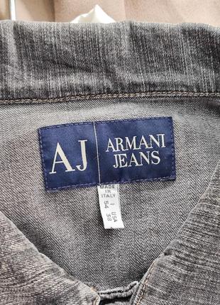 Мужской жакет, пиджак коттоновый, на заклепках armani jeans итальялия оригинал.9 фото