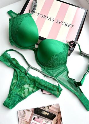 Комплект трусики и бюстгальтер с камушками victoria’s secret