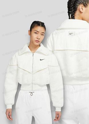 Куртка nike sportswear icon clash white, курточка, шубка, шерпа