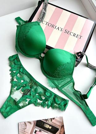Комплект трусики и бюстгальтер с камушками victoria’s secret