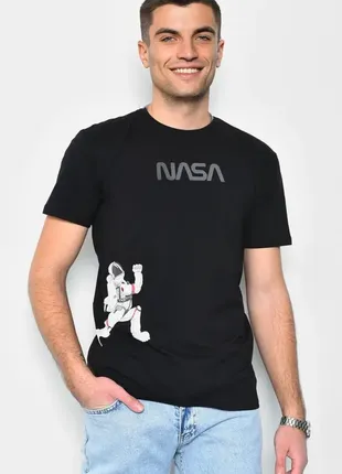 Стильна футболка з принтом nasa космонавт