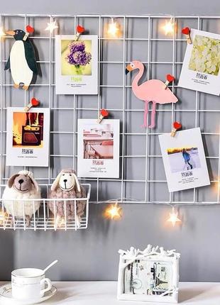 Органайзер-решетка, мудборд для фотографий и заметок, доска желаний