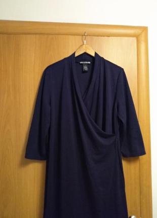 Тепленькое тонкое платье с драпировкой, размер 163 фото