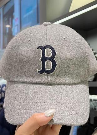 Зимняя кепка бейсболка boston mlb оригинал