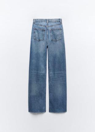 Джинси zara, джинси wide leg zara, trf high-rise wide-leg jeans7 фото