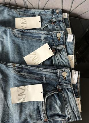 Джинси zara, джинси wide leg zara, trf high-rise wide-leg jeans8 фото