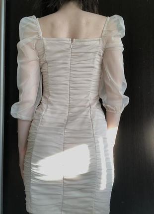 Платье sinsay с рукавами из органзы3 фото