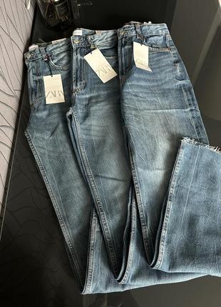 Джинси zara, джинси wide leg zara, trf high-rise wide-leg jeans10 фото