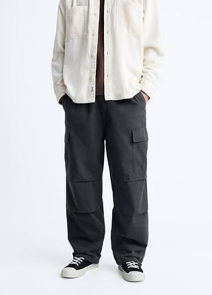 Мужские штаны zara cargo (оригинал)2 фото