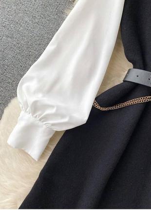 Женский комплект с поясом  рубашка + жилетка двустороння ангора люкс6 фото