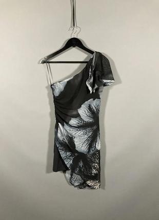 Платье черное в цветы religion цветочный принт размер l 426 фото