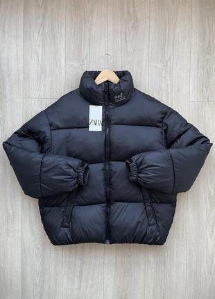 Куртка zara (s,m,l) dnwr puffer jacket оригінал пуховик зимова