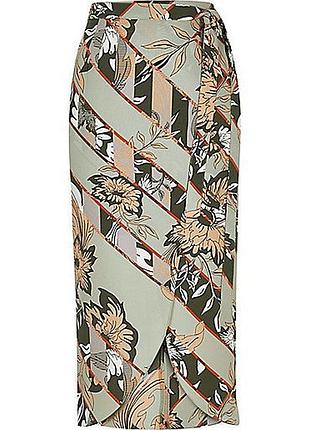 Красивая брендовая юбка миди "river island" на запах. размер uk12/eur38.
