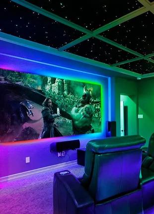 Светодиодная led лента 5м, 44 кнопки, bluetooth,  usb, цвет rgb 5050, подключение к смартфону, box7 фото