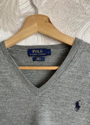 Серая кофта свитер худи олимпийка свитшот пуловер лонгслив джемпер polo ralph lauren оригинал4 фото